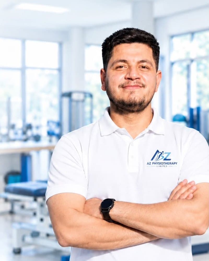 Abdullah Abdullah, physiotherapist and founder of AZ Physiotherapy Limited, in the clinic gym